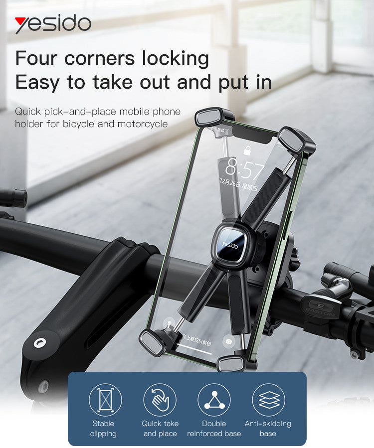 Universal Motorcycle/Bicycle Handlebar Mount