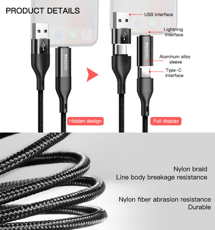 4 in 1 Multi function Data Cable