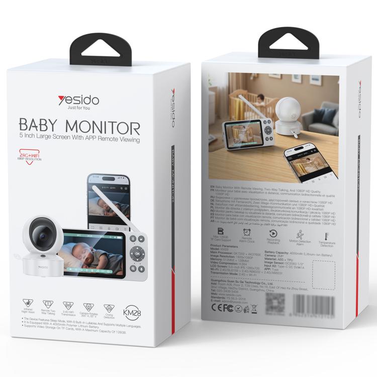 5 inch LCD Screen 2.4G WiFi Baby Monitor Care Camera