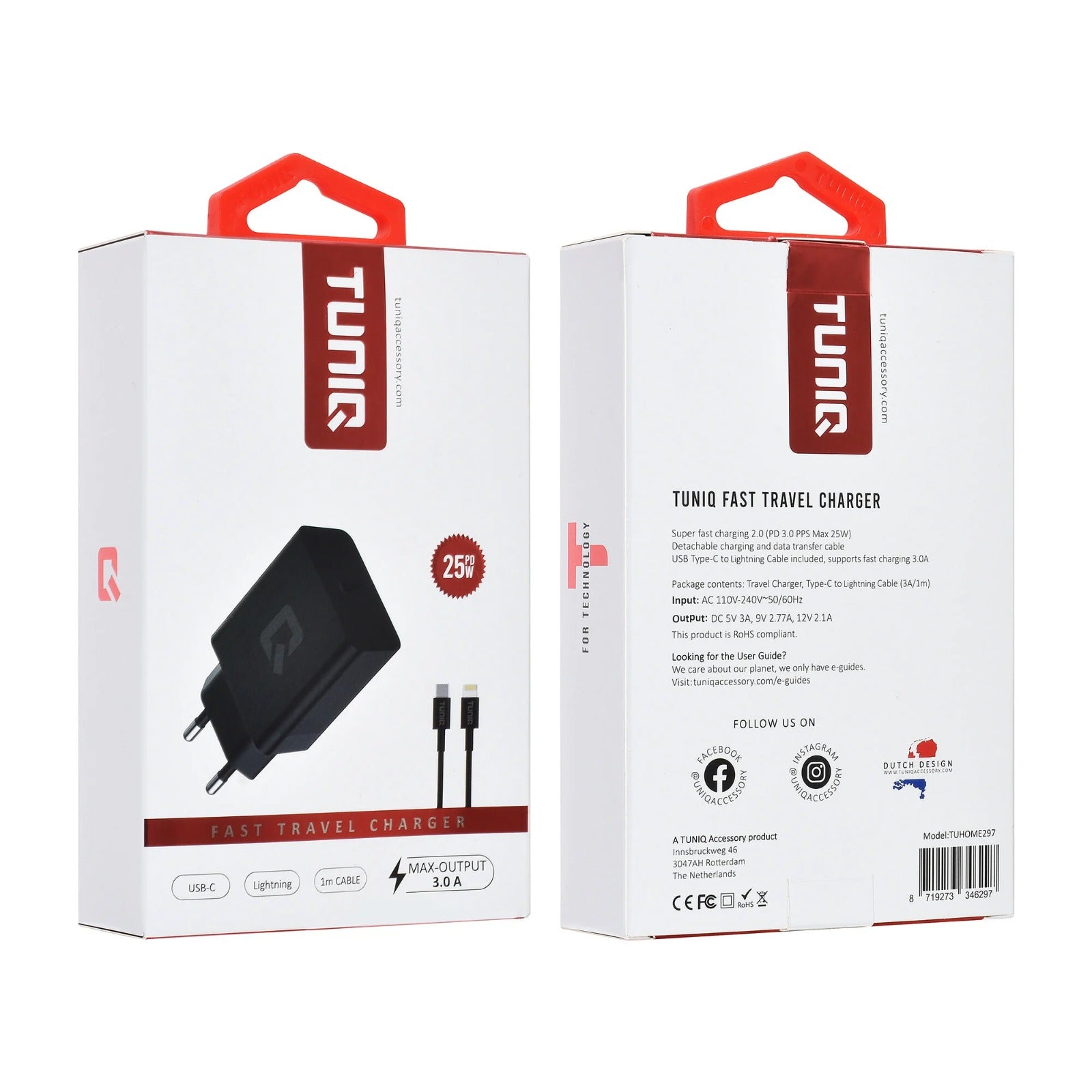 PD Fast Charge 25w Wall Charger With Cable